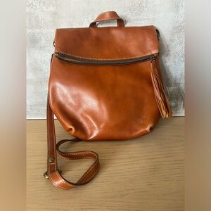 Patricia Nash Luzille Backpack in Tan Leather